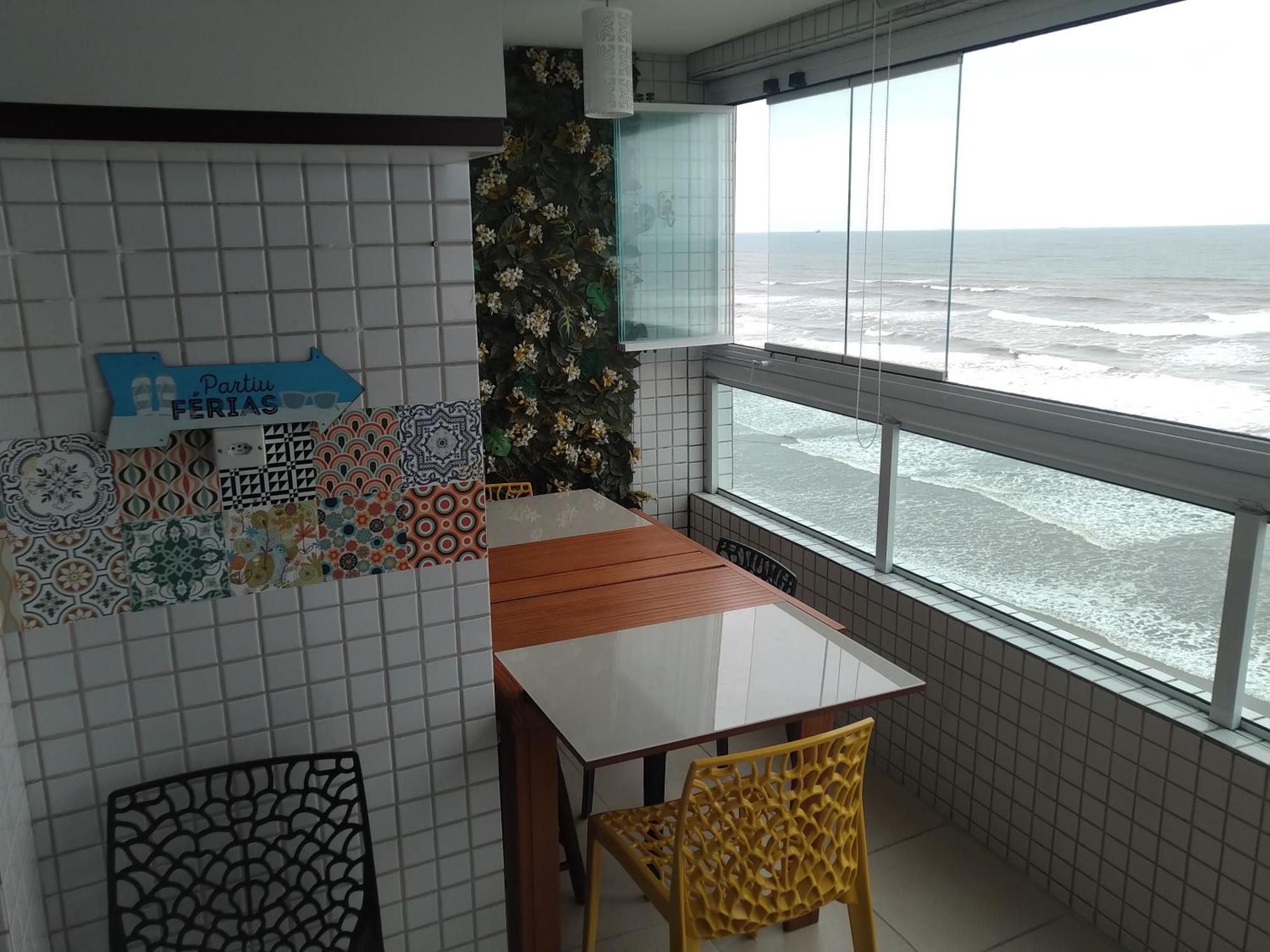 Apartamento Frente Mar Pe Na Areia Praia Grande (Santos) Exterior foto